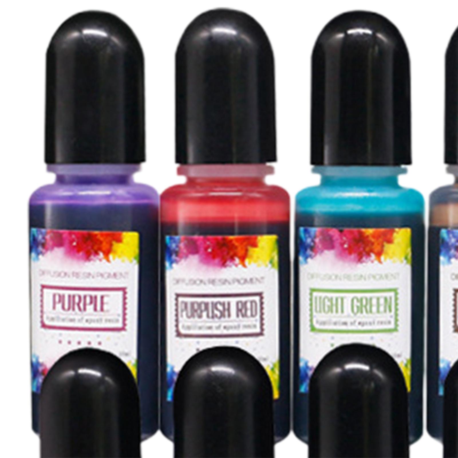 Resin Pigment Alcohol Ink - 24個入りアルコールインク エポキシ樹脂顔料 液体染料 濃縮カラー染料 アルコール
