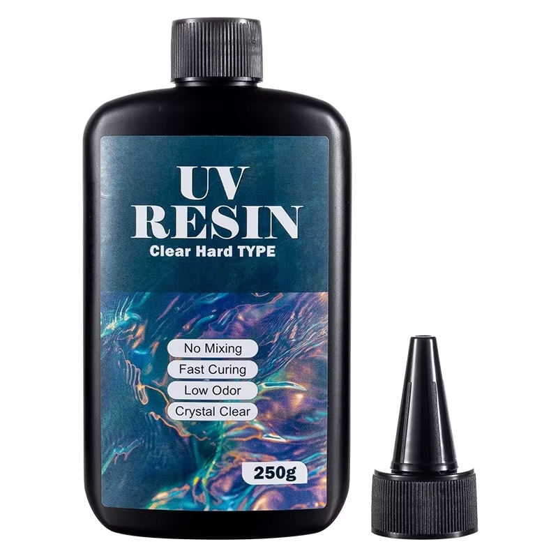 Uv Resin Clear Hard - 100g/250g クリアUVレジン ハードタイプ 1分硬化 紫外線硬化 エポキシ樹脂接着剤