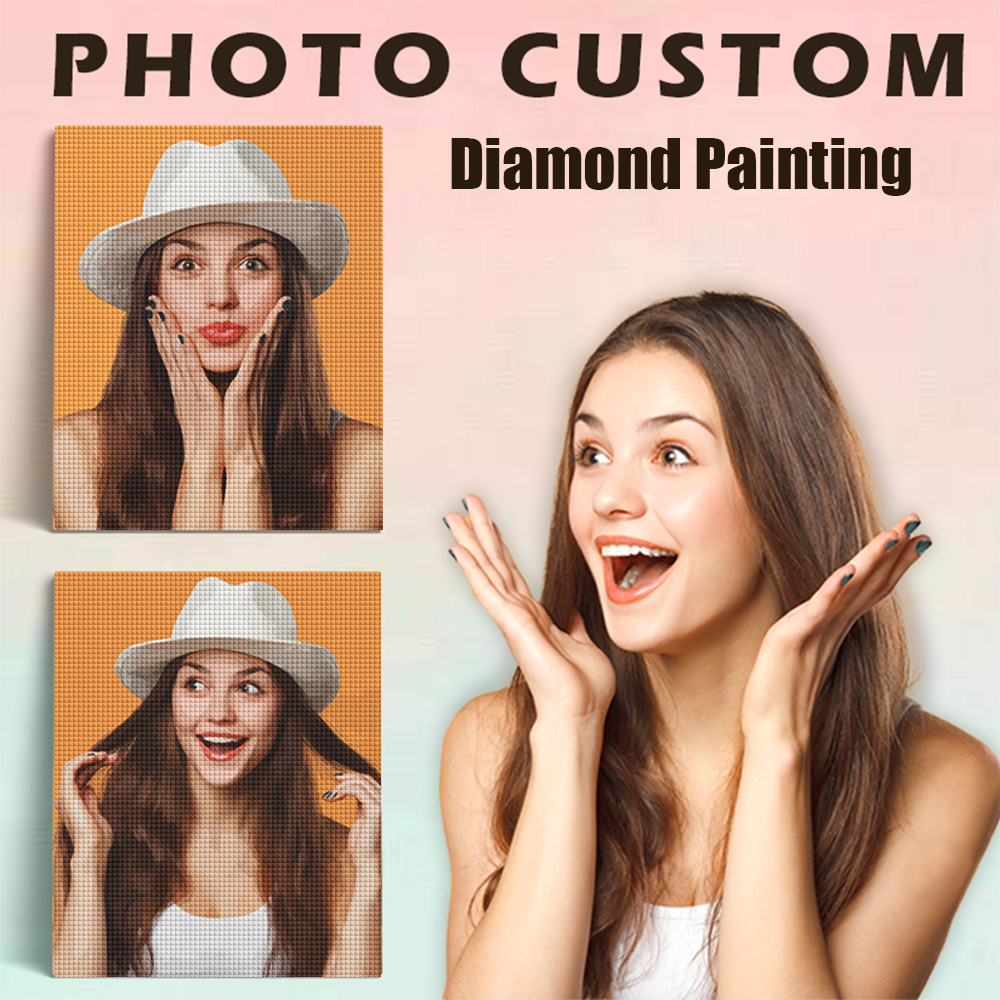 Resin Art Supplies - Evershine フルスクエアラウンドダイヤモンド絵画写真カスタム DIY アクリルクラフト用品ダイヤモンドモザイクホーム寝室の壁アートワーク
