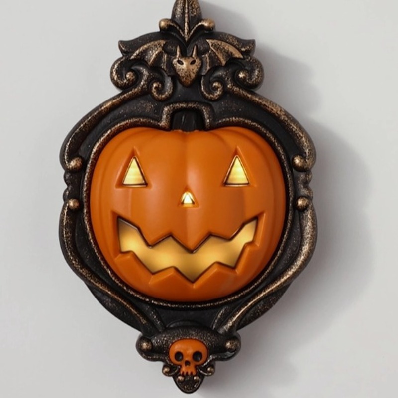 Background Resin Art - ハロウィン中庭壁ランプドアヘッドハンギングバナーパンプキンマン樹脂ペンダント背景雰囲気ハンギングアートデコレーション