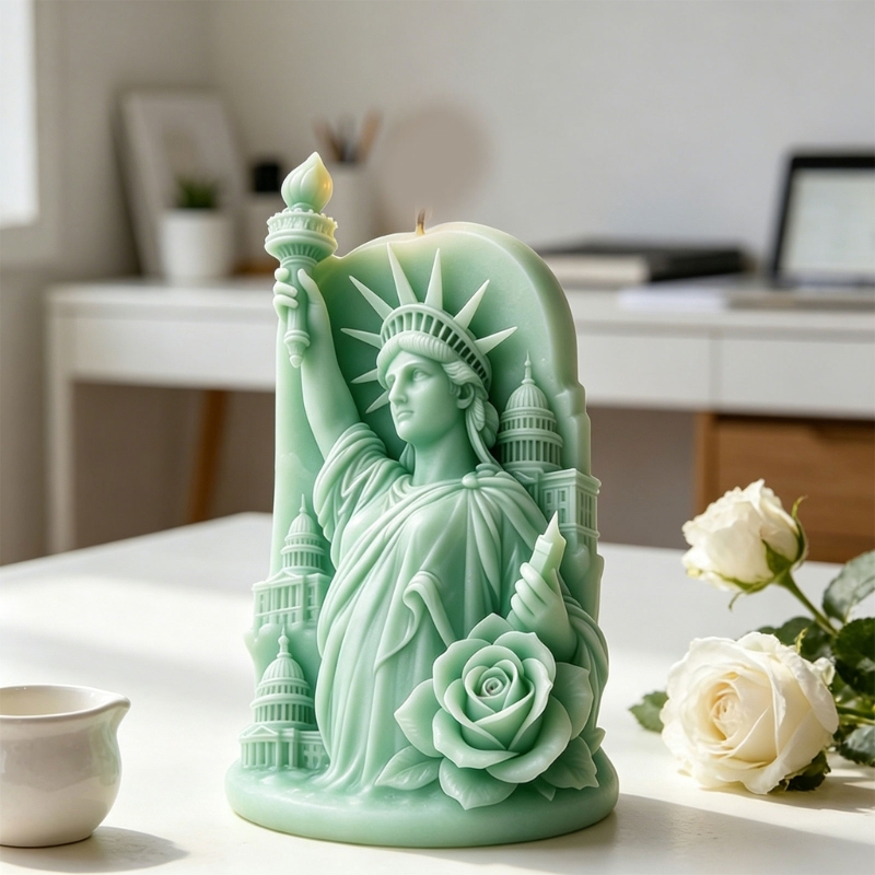 Resin Art Gift For Anniversary - F68D 3D 自由の女神エンボスシリコーンキャンドル金型樹脂アート手作りキャンドル石鹸チョコレートと記念日のギフト