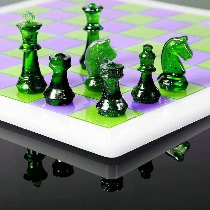 レジンチェスセット型、チェス盤付きシリコンレジン型、3Dシリ - Resin Art Tools のレビューと価格