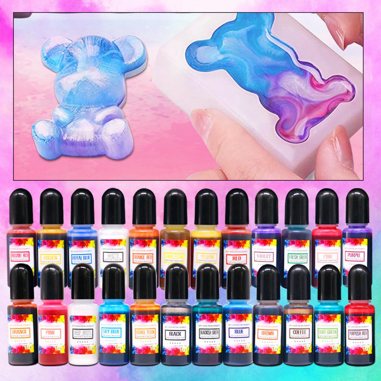 24個入りアルコールインク エポキシ樹脂顔料 液体染料 濃縮 - Resin Pigment Alcohol Ink のレビューと価格
