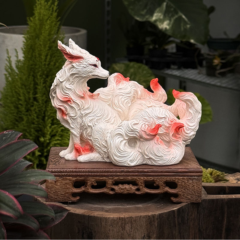 九尾の狐の置物 狐 九尾の狐 仏教寺院の像 家庭用家具 デス - Resin Art Gift For Anniversary のレビューと価格