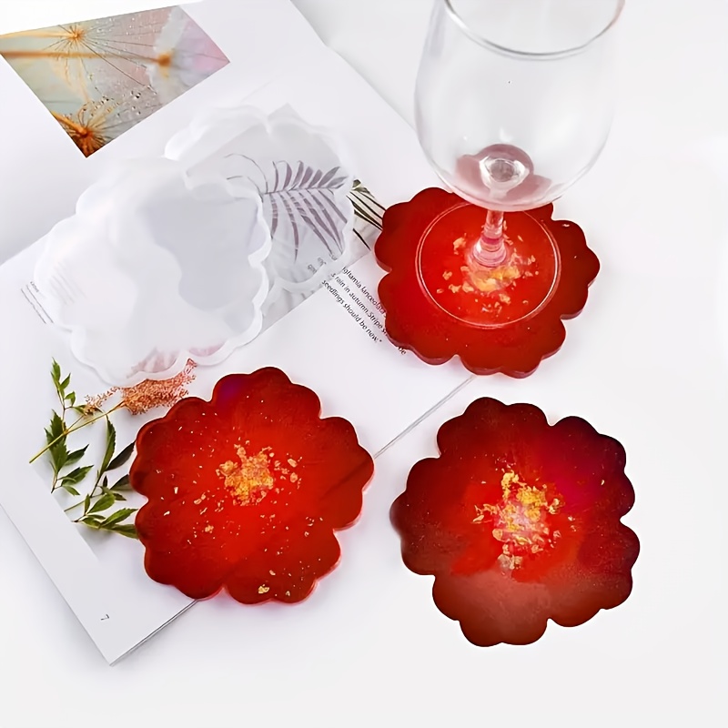 5個入りミラー付き大型花小花カップクッションベースシリコンモ - Resin Art Tools のレビューと価格