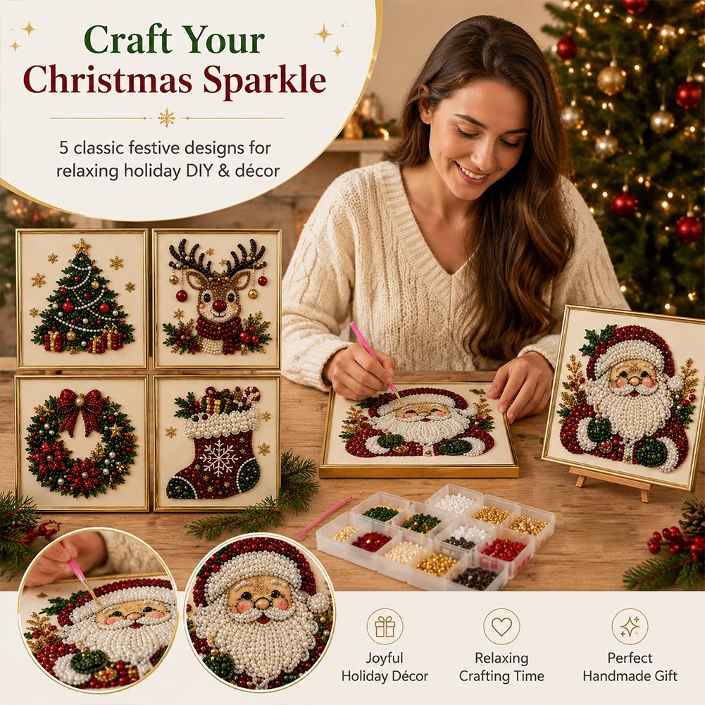 クリスマス サンタクロース パールアート DIYキット 額入 - Resin Art Diy のレビューと価格