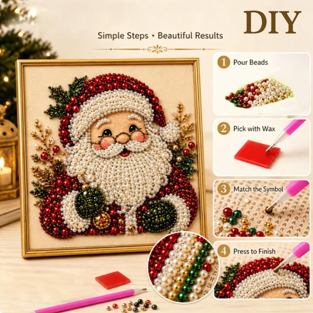 クリスマス サンタクロース パールアート DIYキット 額入 - Resin Art Diy のレビューと価格