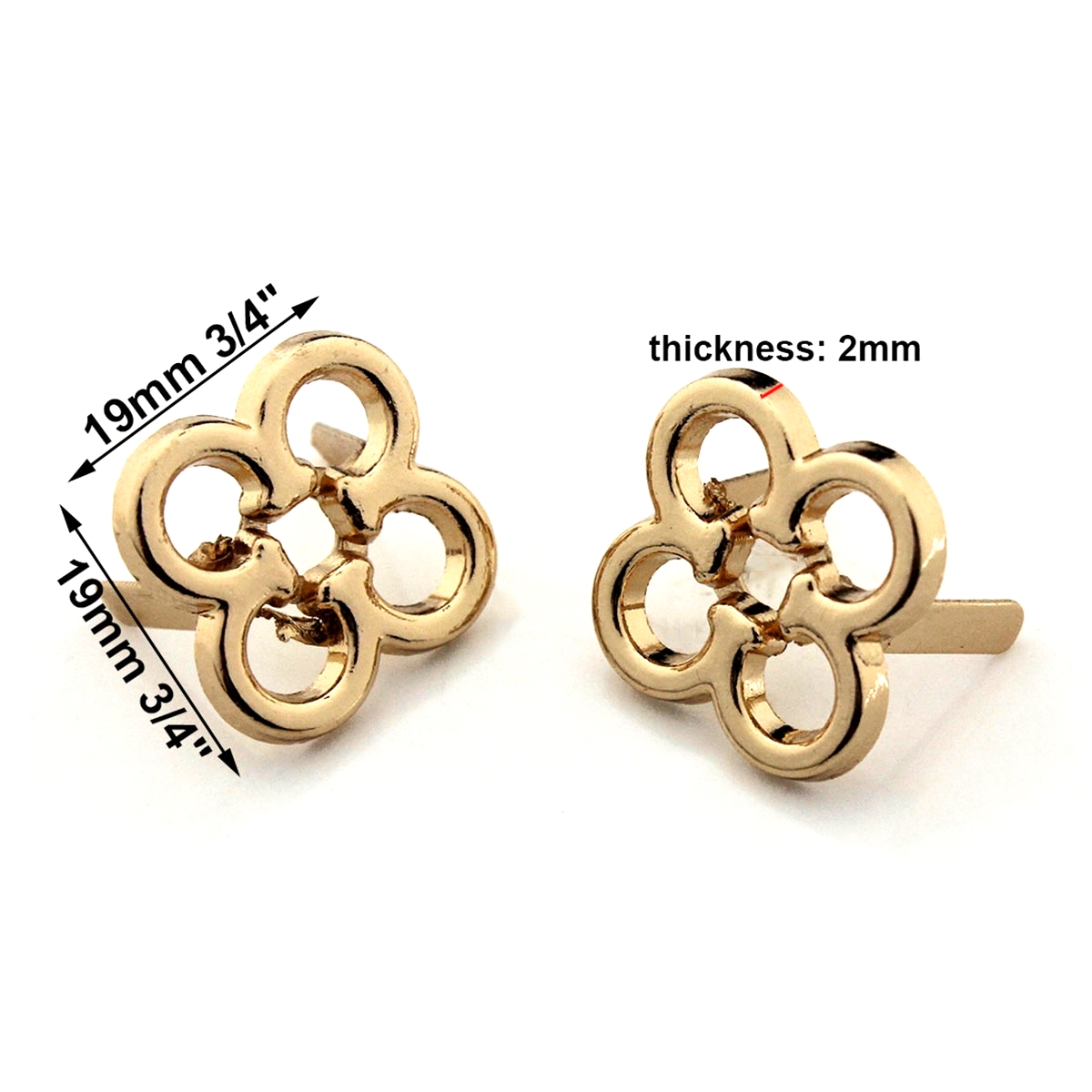 2 個金属花の形の装飾バックルバッグファッションクリップバッ - Resin Art Ring のレビューと価格