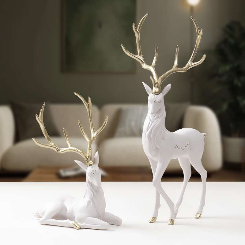 軽贅沢なエルクの樹脂工芸品の装飾品。 ベージュブルーの家の装 - Resin Art Gift For Anniversary のレビューと価格