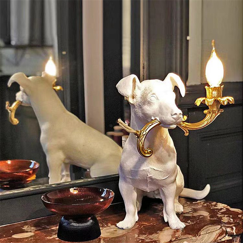 2026年樹脂製犬型テーブルライト、ジョビーテーブルランプ、 - Resin Art Floor Design のレビューと価格