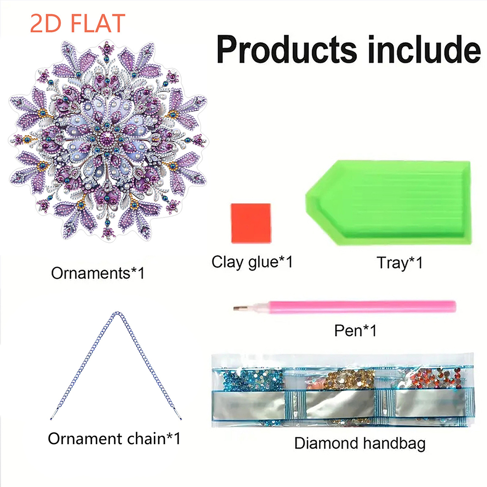 冬の雪の結晶 2D フラット DIY ラインストーン ダイヤ - Resin Art Hanging のレビューと価格