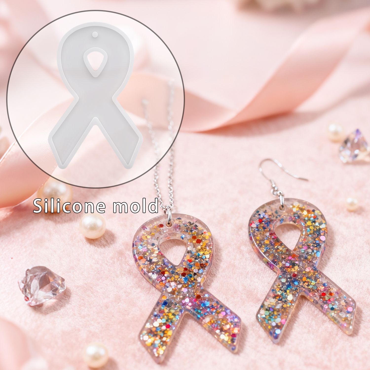 DIYリボンイヤリング樹脂型、イヤリングペンダント型、キーホ - Resin Art Products のレビューと価格
