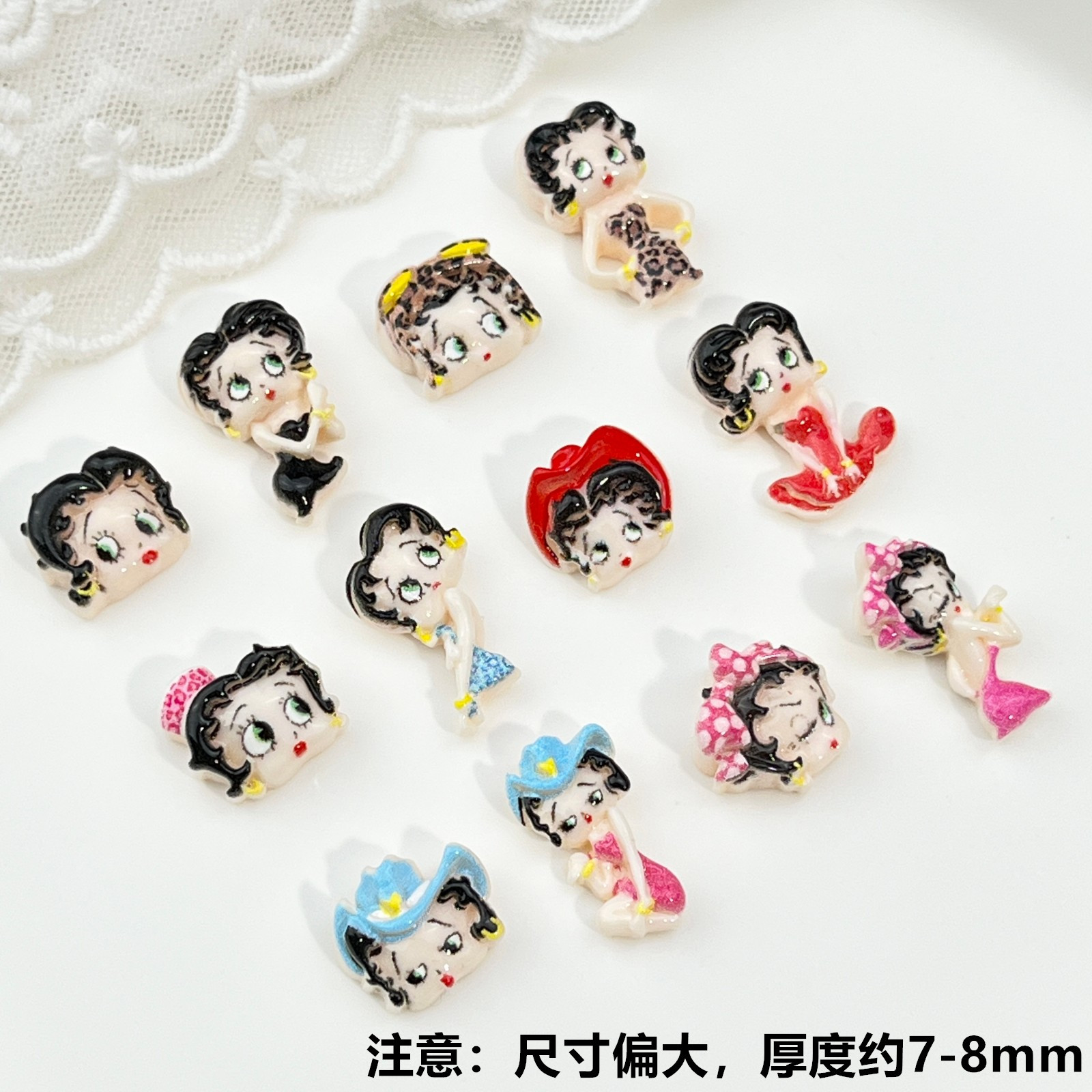 100個入り カートゥーンベティ ネイルアートアクセサリー  - Resin Art Diy のレビューと価格