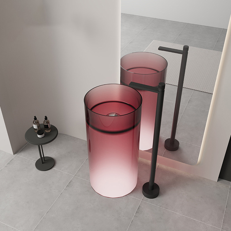 カラー純アクリル透明樹脂クリスタルアート一体型床置きトイレシ - Resin Art Floor Design のレビューと価格