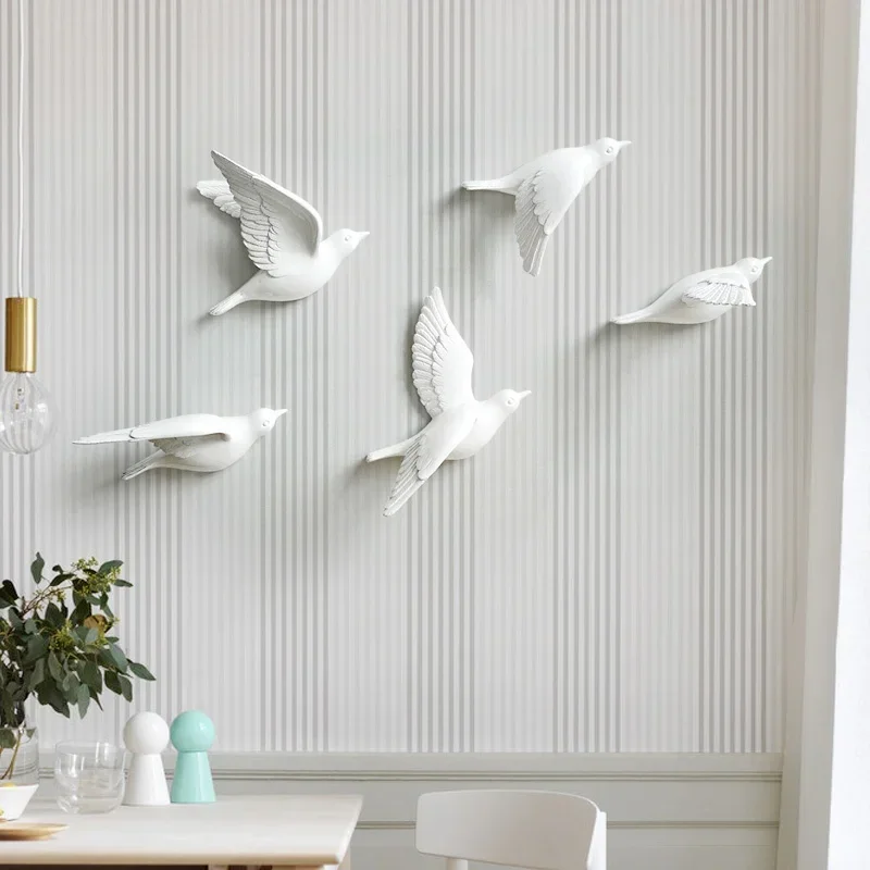 3D鳥の壁掛け,ヨーロッパの装飾アート,家の装飾,リビングル - Background Resin Art のレビューと価格