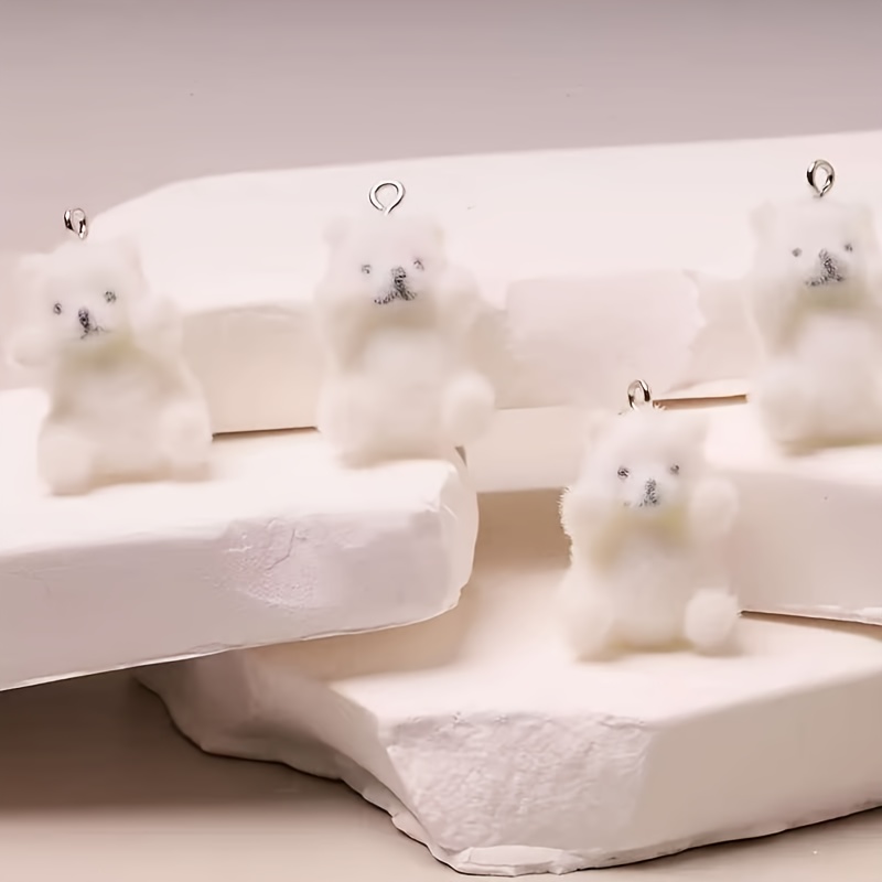 6 個シロクマ樹脂チャームクリスマス氷雪テーマペンダント D - Resin Art Supplies のレビューと価格