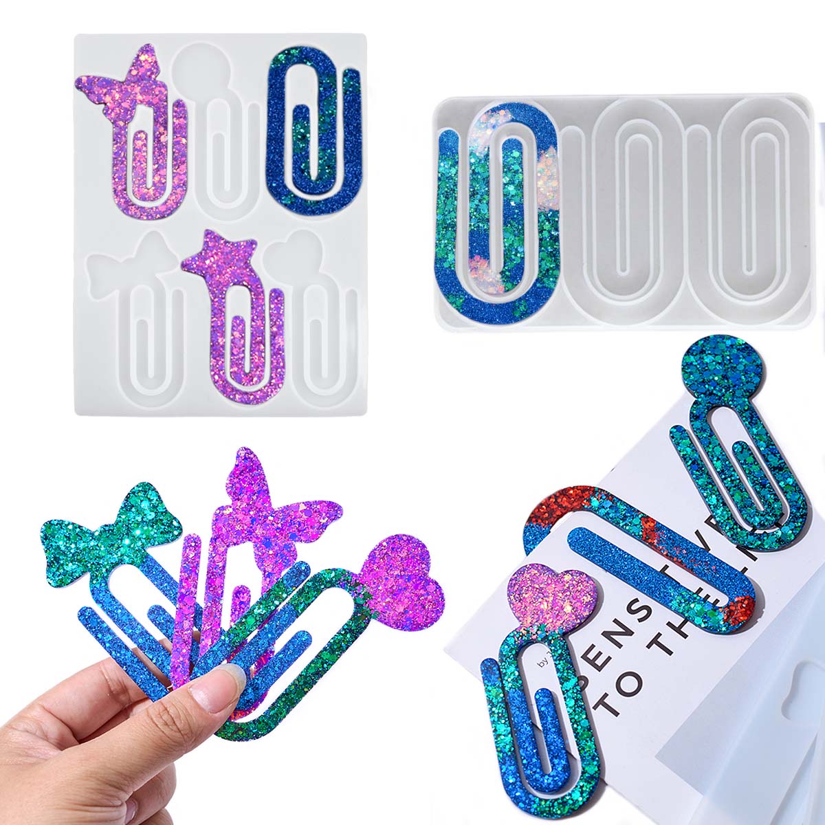 クリスタルエポキシ樹脂モールド DIY ペーパークリップホル - Resin Art Products のレビューと価格