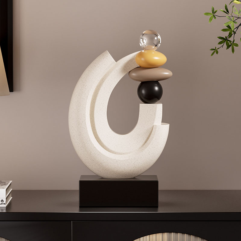 家の装飾幸運石像デスクトップ装飾品北欧リビングルームディスプ - Resin Art Gift For Anniversary のレビューと価格