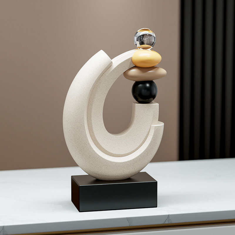 家の装飾幸運石像デスクトップ装飾品北欧リビングルームディスプ - Resin Art Gift For Anniversary のレビューと価格