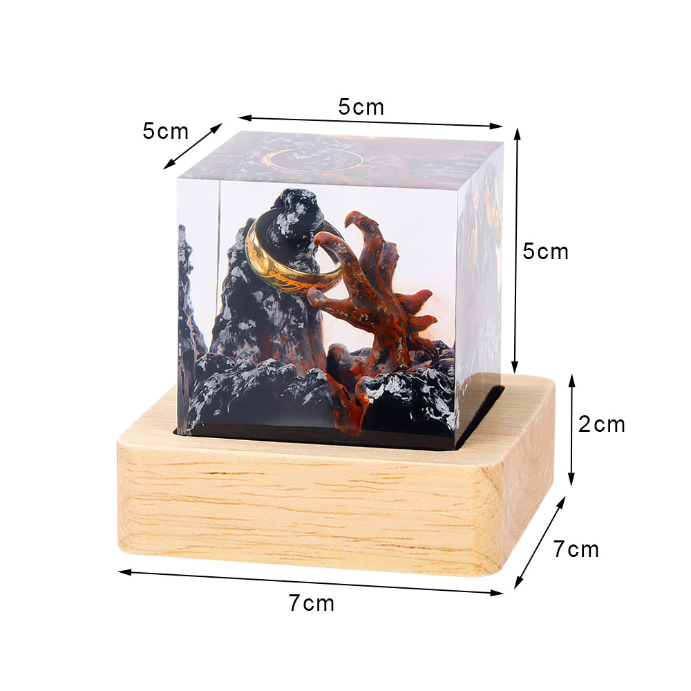 鬼界生物樹脂製テーブルライト クリエイティブアート ショック - Resin Art Ring のレビューと価格