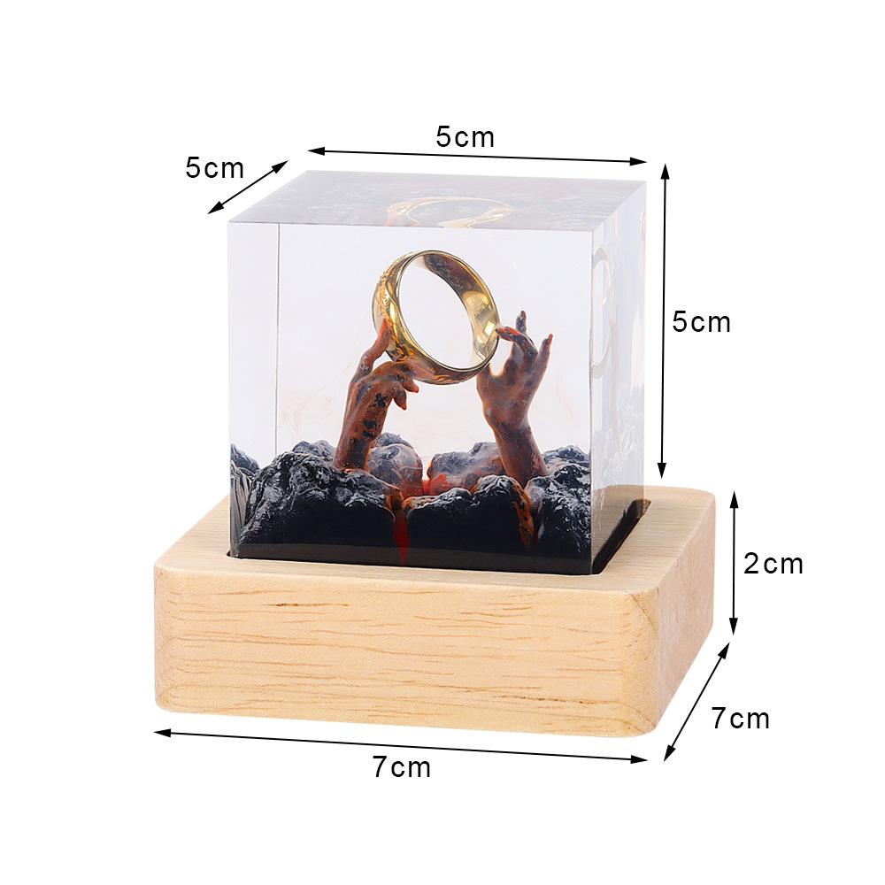 鬼界生物樹脂製テーブルライト クリエイティブアート ショック - Resin Art Ring のレビューと価格