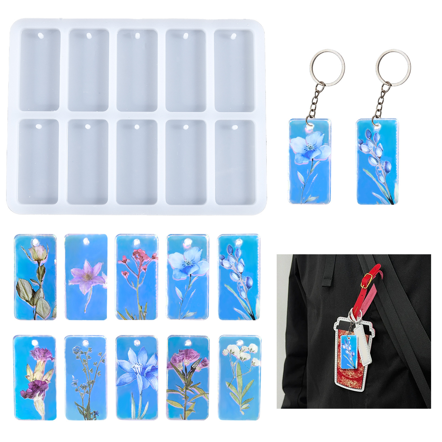 DIY エポキシ樹脂モールド 10 接続正方形フルプレート小 - Resin Art Tools のレビューと価格
