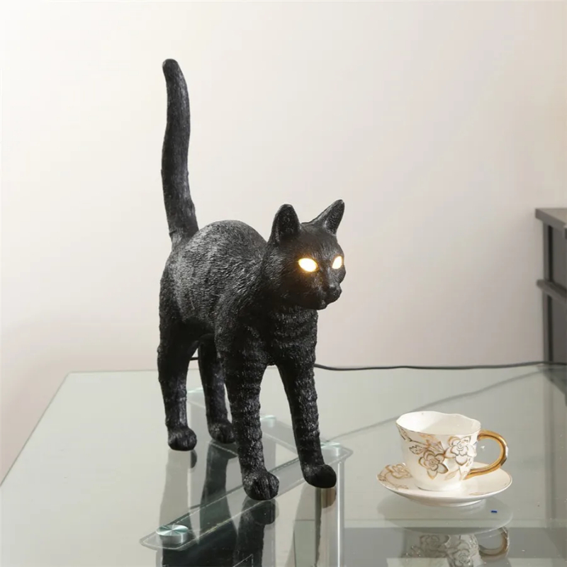 北欧の猫のテーブルランプ,寝室,ベッドサイド,オフィス,ダイ - Resin Art Floor Design のレビューと価格