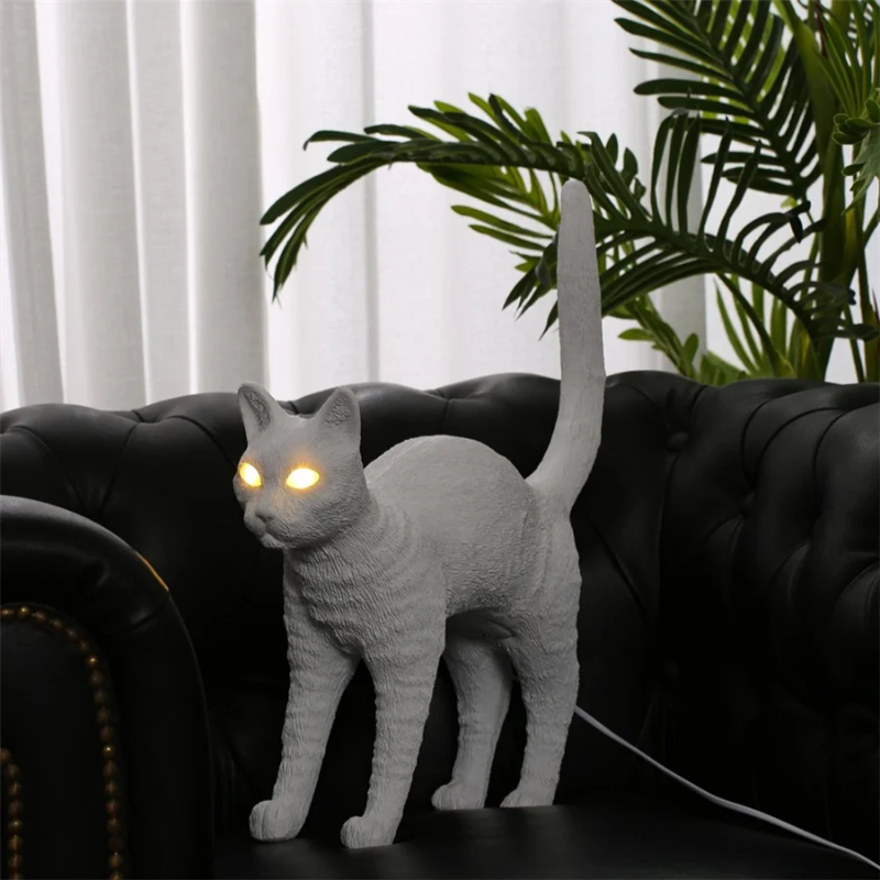 北欧の猫のテーブルランプ,寝室,ベッドサイド,オフィス,ダイ - Resin Art Floor Design のレビューと価格