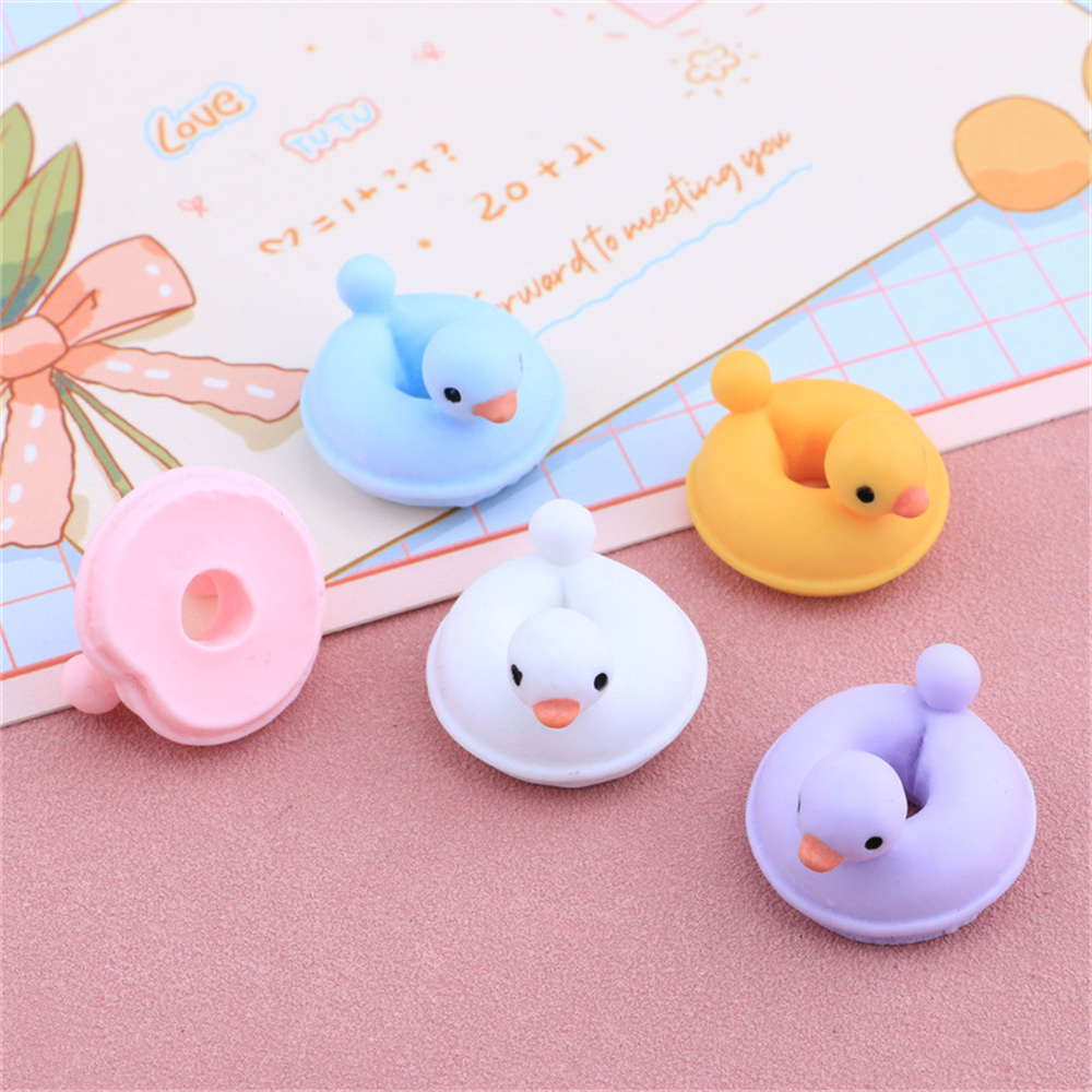 樹脂製の漫画のアヒルの水泳リング,レジンのフラットバック,ス - Resin Art Ring のレビューと価格