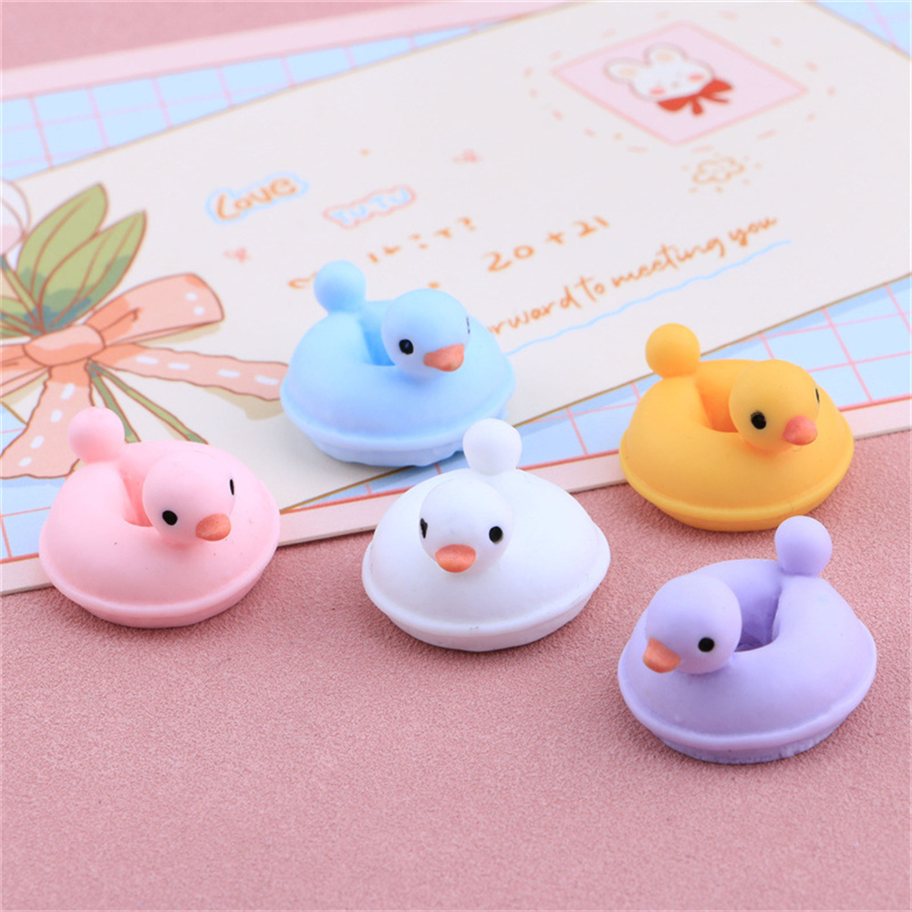 樹脂製の漫画のアヒルの水泳リング,レジンのフラットバック,ス - Resin Art Ring のレビューと価格