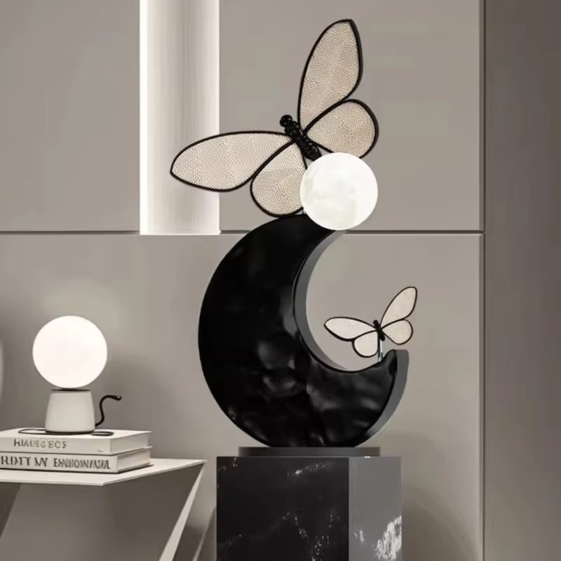 モダンラグジュアリー樹脂製蝶彫刻フロアランプ、アールデコデザ - Resin Art Floor Design のレビューと価格