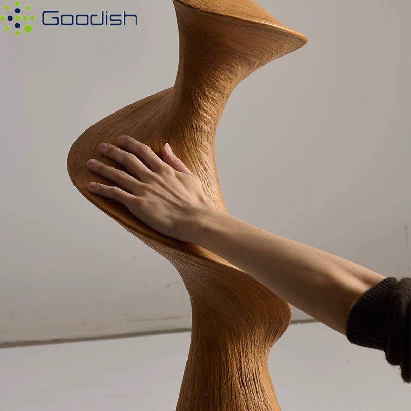 日本の侘び寂びレトロアートクリエイティブな縦型曲線木製光沢L - Resin Art On Wood のレビューと価格