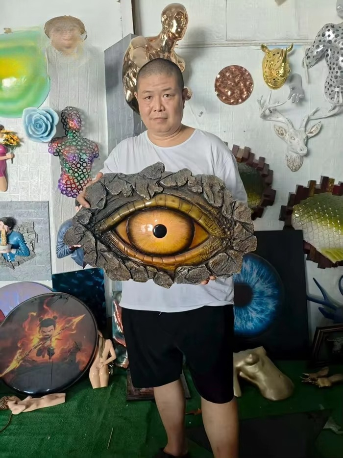メーカーカスタムデザイン3D樹脂工芸品ガラス繊維彫刻背景壁装 - Background Resin Art のレビューと価格