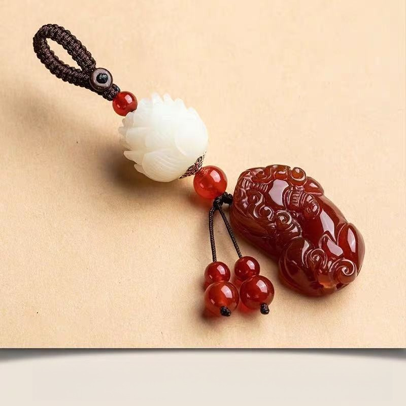 ペンダント蓮キーホルダー車チャーム仏陀安全結び付きカップル男 - Resin Art Ring のレビューと価格