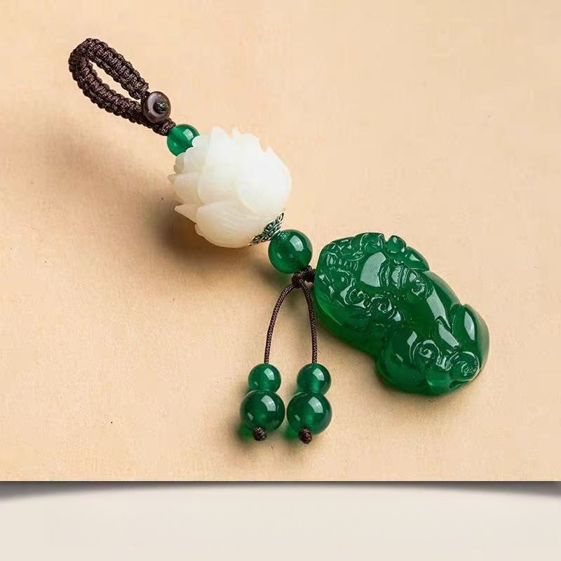 ペンダント蓮キーホルダー車チャーム仏陀安全結び付きカップル男 - Resin Art Ring のレビューと価格