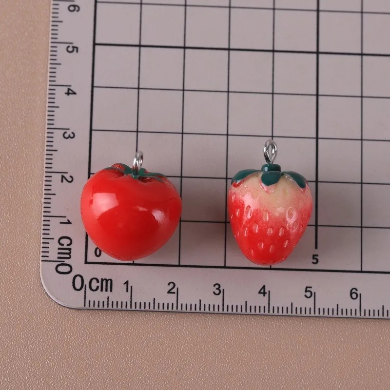 10 個リアルな 3D イチゴトマトアップルミニフルーツペン - Resin Art Diy のレビューと価格