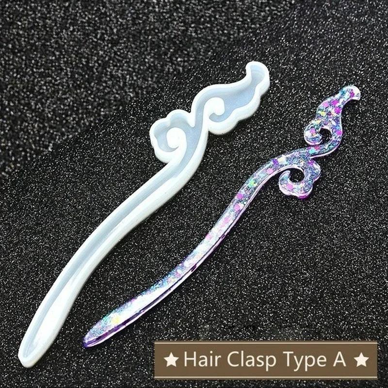 新しい透明ヘアピンシリコーン特殊金型樹脂 DIY ヘアジュエ - Resin Art Supplies のレビューと価格