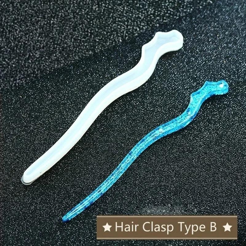 新しい透明ヘアピンシリコーン特殊金型樹脂 DIY ヘアジュエ - Resin Art Supplies のレビューと価格