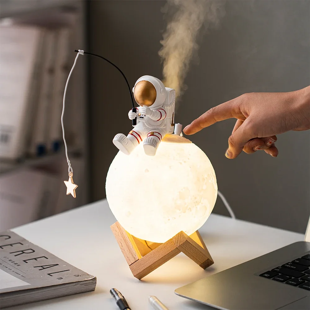 北欧の宇宙飛行士,星釣り加湿器,3色のバイオニックムーン,カ - Resin Art On Wood のレビューと価格