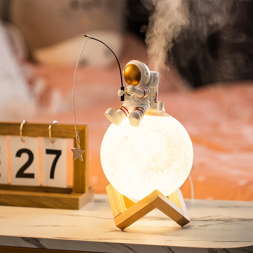 北欧の宇宙飛行士,星釣り加湿器,3色のバイオニックムーン,カ - Resin Art On Wood のレビューと価格