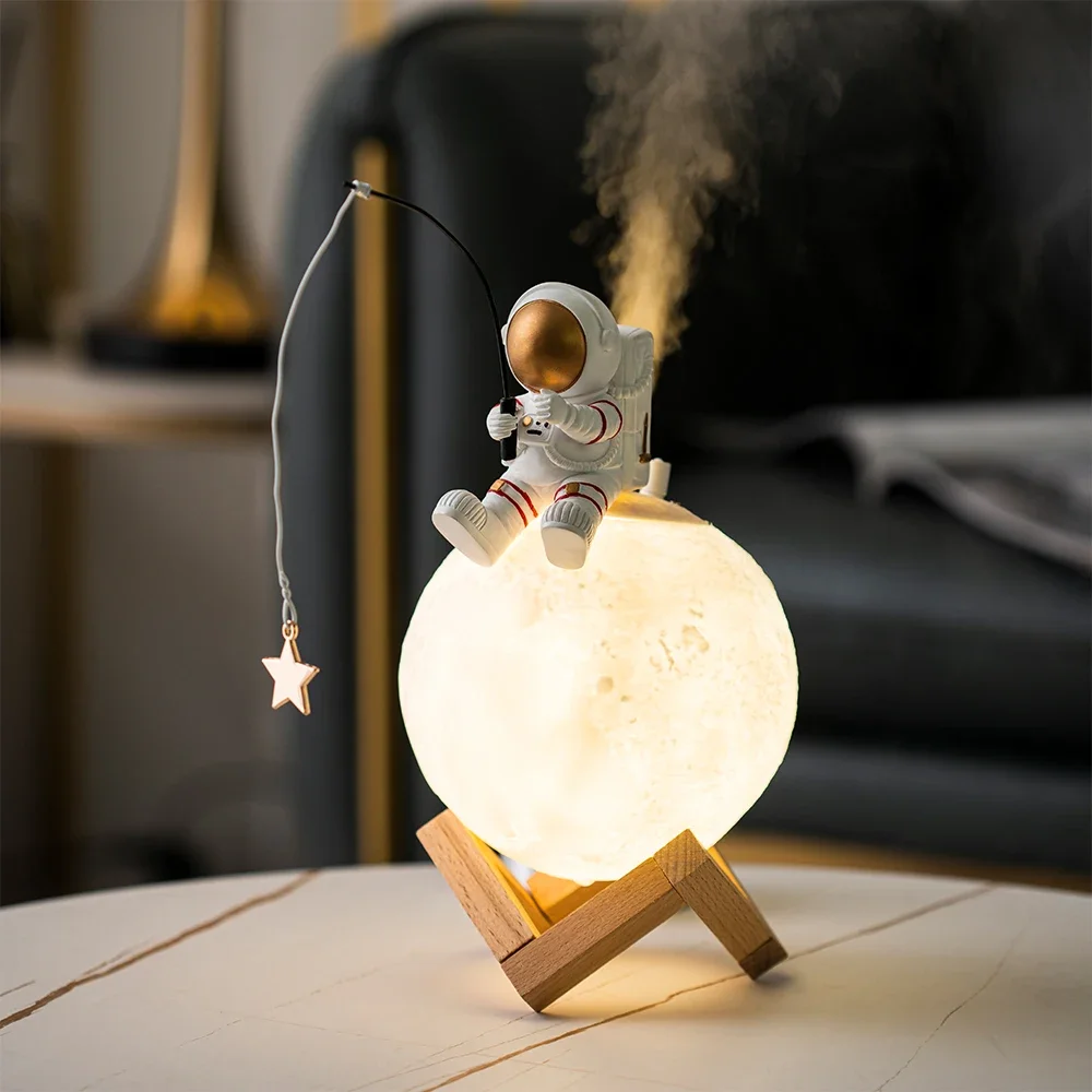 北欧の宇宙飛行士,星釣り加湿器,3色のバイオニックムーン,カ - Resin Art On Wood のレビューと価格