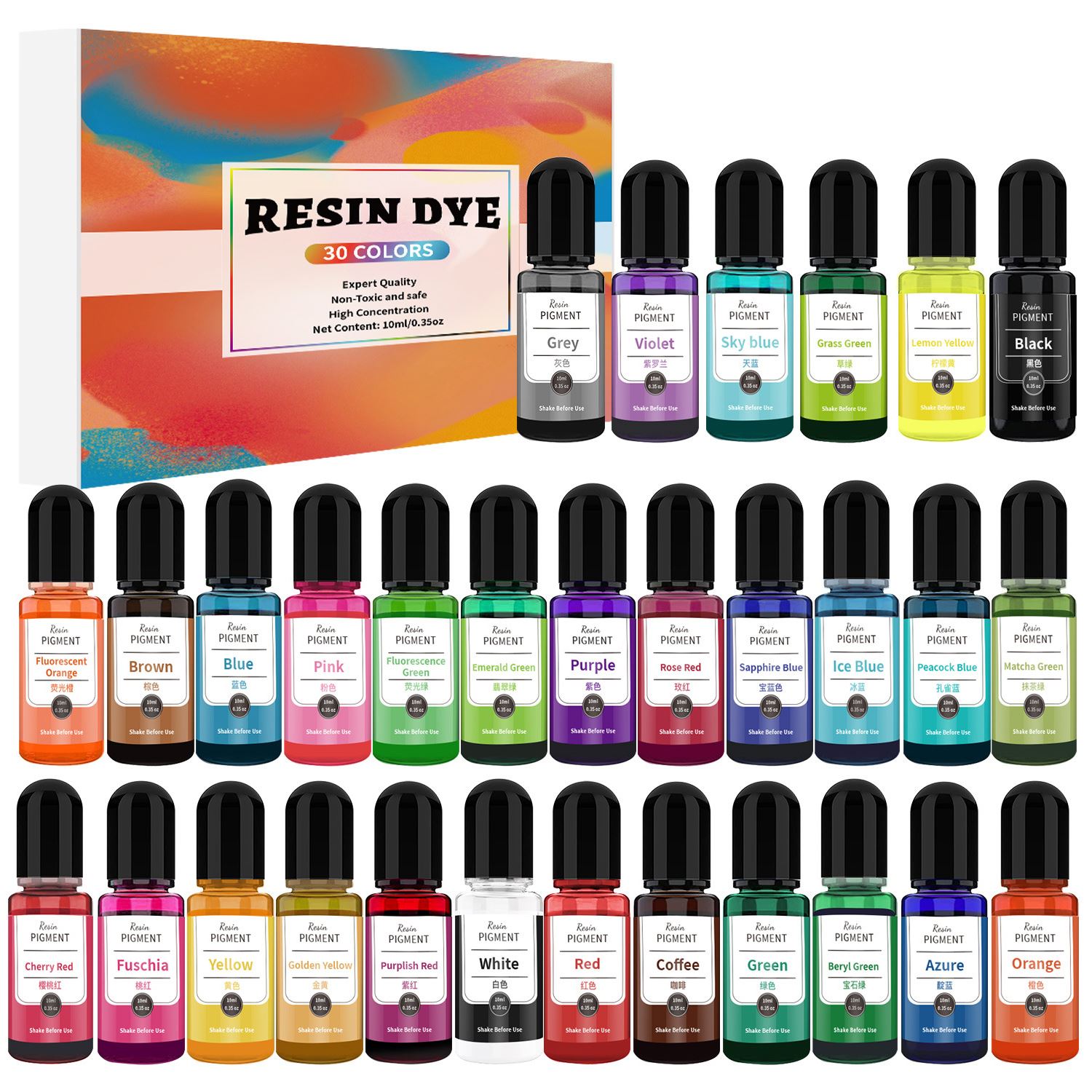 エポキシ樹脂顔料アートインク,アルコール,液体着色剤,インク - Resin Pigment Alcohol Ink のレビューと価格