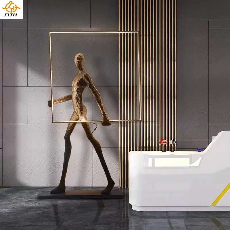 ヒューマノイドアート彫刻フロアランプ モダンクリエイティブフ - Resin Art Floor Design のレビューと価格