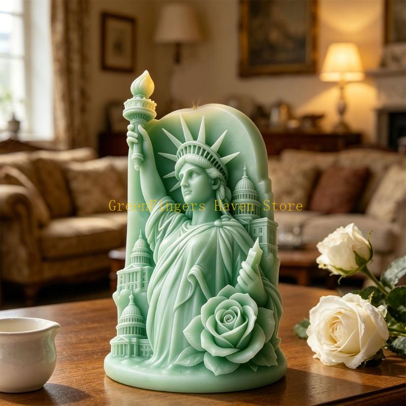 F68D 3D 自由の女神エンボスシリコーンキャンドル金型樹 - Resin Art Gift For Anniversary のレビューと価格