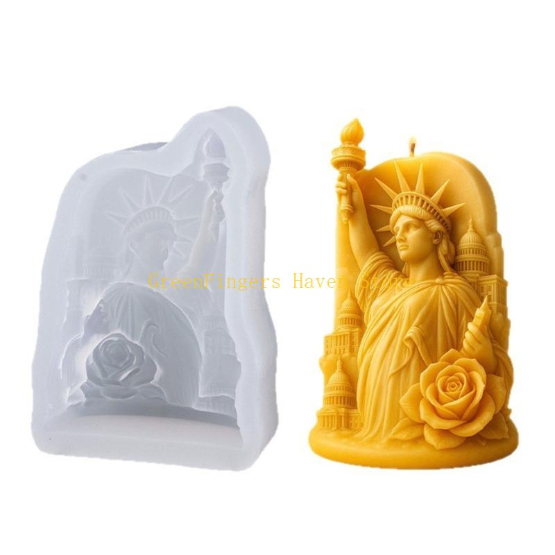 F68D 3D 自由の女神エンボスシリコーンキャンドル金型樹 - Resin Art Gift For Anniversary のレビューと価格