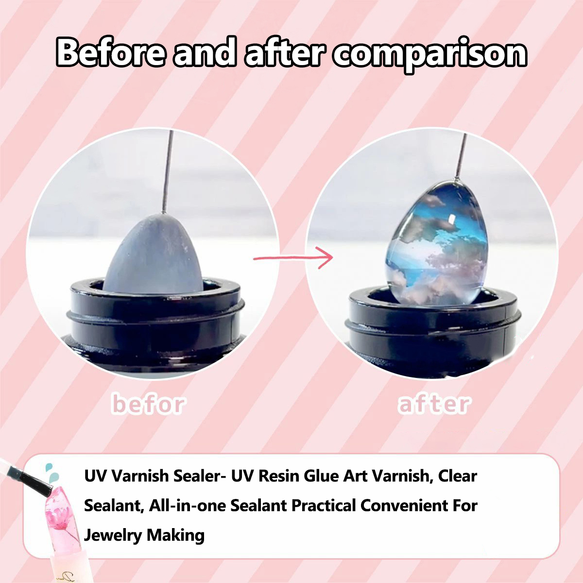 高光沢アクリルアートワニス 100g、UV レジン用クリアシ - Uv Resin Clear Hard のレビューと価格
