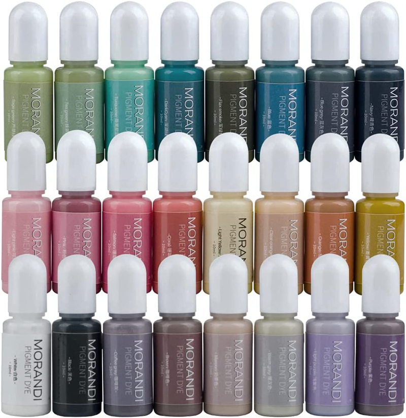 24色モランディ不透明色顔料 DIYエポキシ樹脂型液体染料イ - Resin Pigment Alcohol Ink のレビューと価格