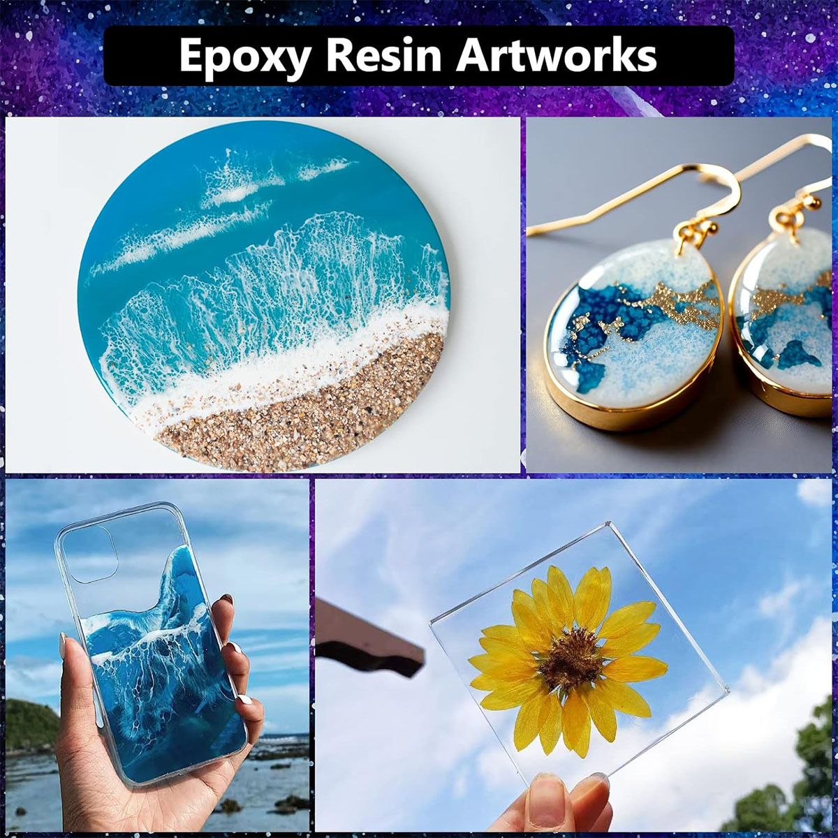 1000mlクリスタルクリアエポキシ樹脂キット 黄変なし 気 - Resin Art And Jewelry のレビューと価格