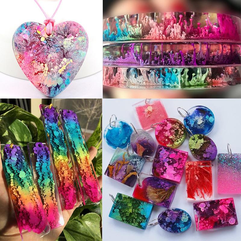 UVエポキシ樹脂,24色,10ml,リキッドエントグルー,液 - Resin Pigment Alcohol Ink のレビューと価格