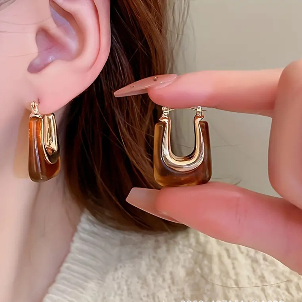 Yupsk フレンチファッション ヴィンテージ U 字型フー - Resin Art Ring のレビューと価格